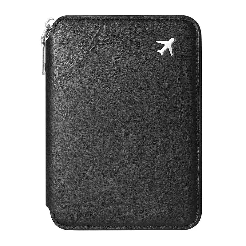 Zipper Document Passport Clip Large Capacity Travel Wallet Ticket Storage Bag Passport Clip