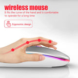Wireless Mouse RGB Rechargeable Bluetooth