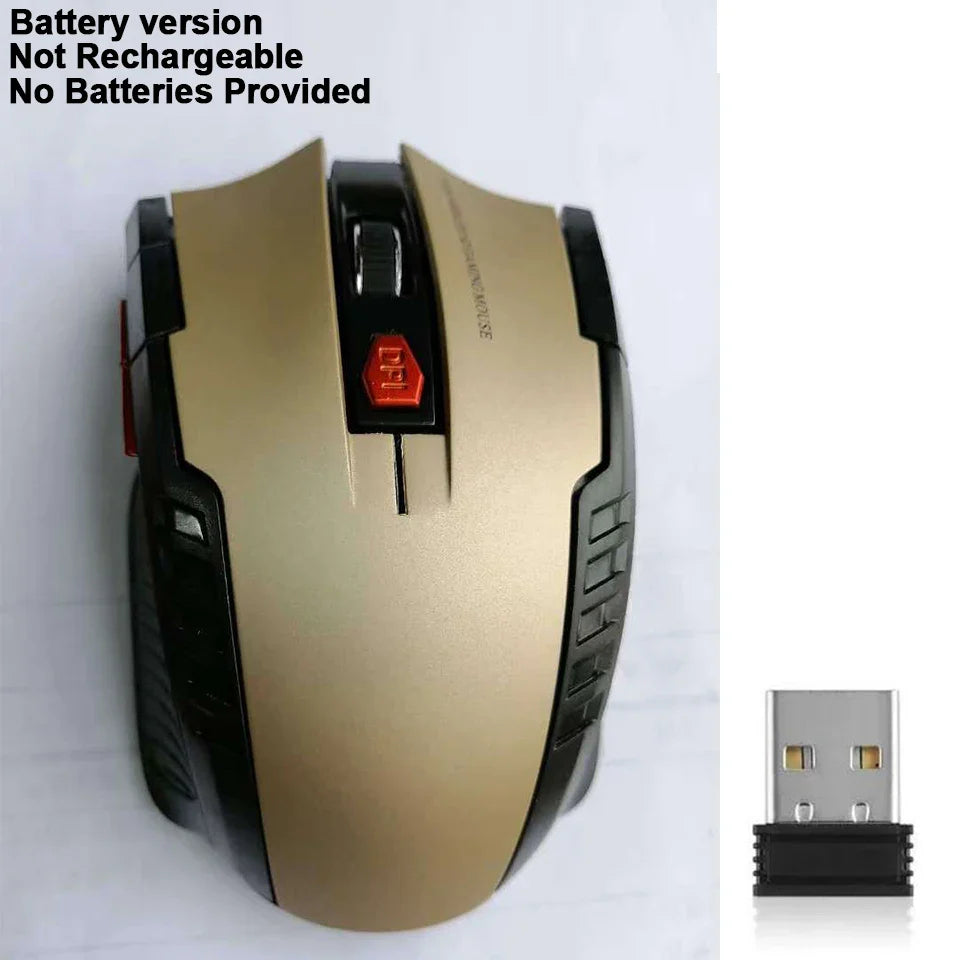 2.4G 6 Buttons Wireless Mouse 1600DPI Optical Mouse Gamer for Computer Wireless Mice with USB Receiver for PC Laptop Accessories
