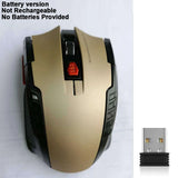 2.4G 6 Buttons Wireless Mouse 1600DPI Optical Mouse Gamer for Computer Wireless Mice with USB Receiver for PC Laptop Accessories