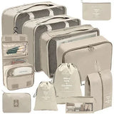 8/9/10/11 Pcs Set Travel Organizer Storage Bags Suitcase Packing Cubes Set Cases Portable Luggage Clothe Shoe Tidy Pouch Folding