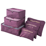 8/7/6 Pieces Set Travel Organizer Storage Bags Suitcase Packing Cubes Set Cases Portable Folding Luggage Clothes Shoe Tidy Pouch