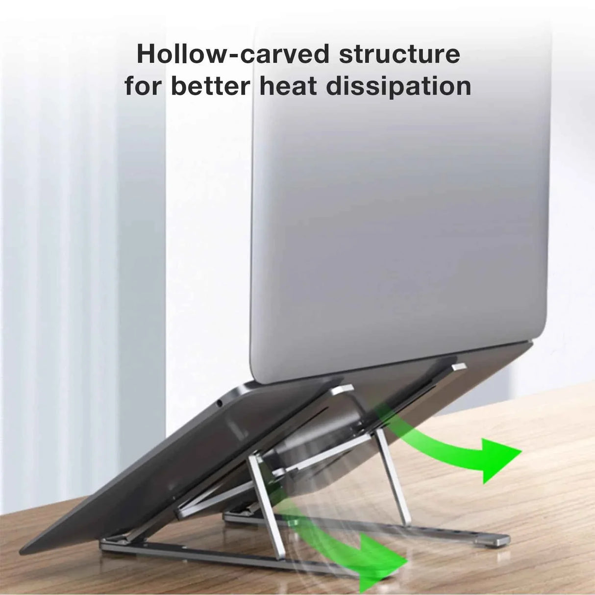Aluminum Alloy Magnetic Laptop Stand With 8-Level Adjustment, Ventilation and Heat Dissipation, Equipped With Silicone Anti-Slip