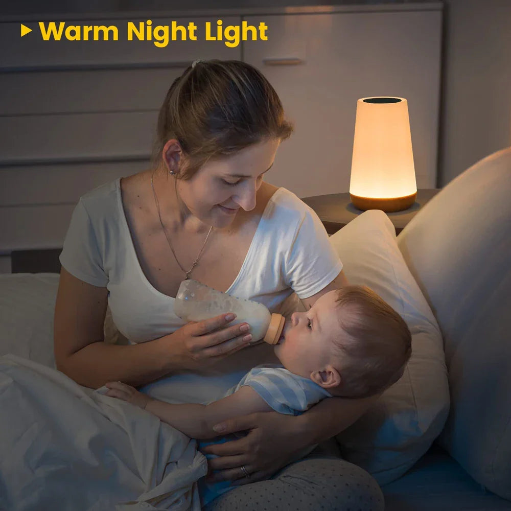 13 Color LED Changing Night Light RGB Remote Control Touch Dimmable Lamp Portable Table Bedside Lamp USB Rechargeable Night Lamp