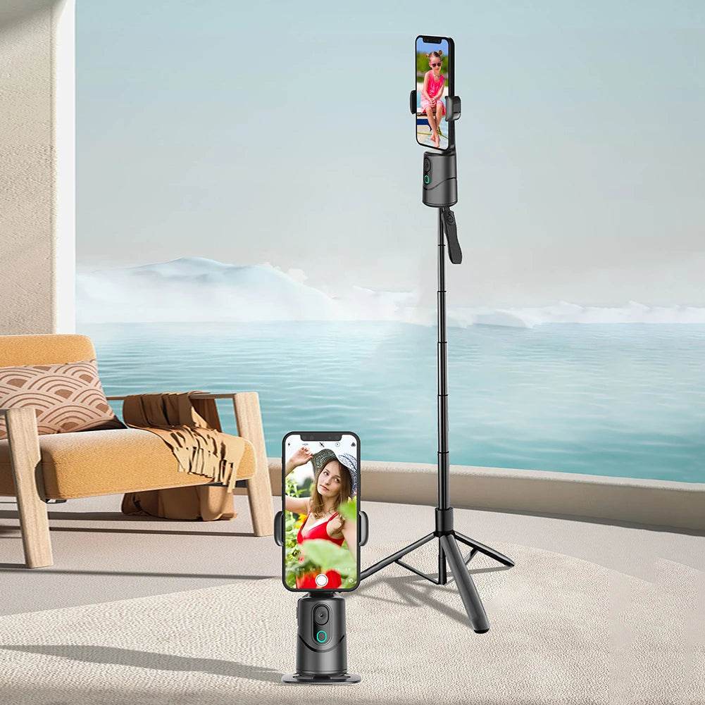 Auto Face Tracking Tripod 360° Rotation for Tiktok Videos