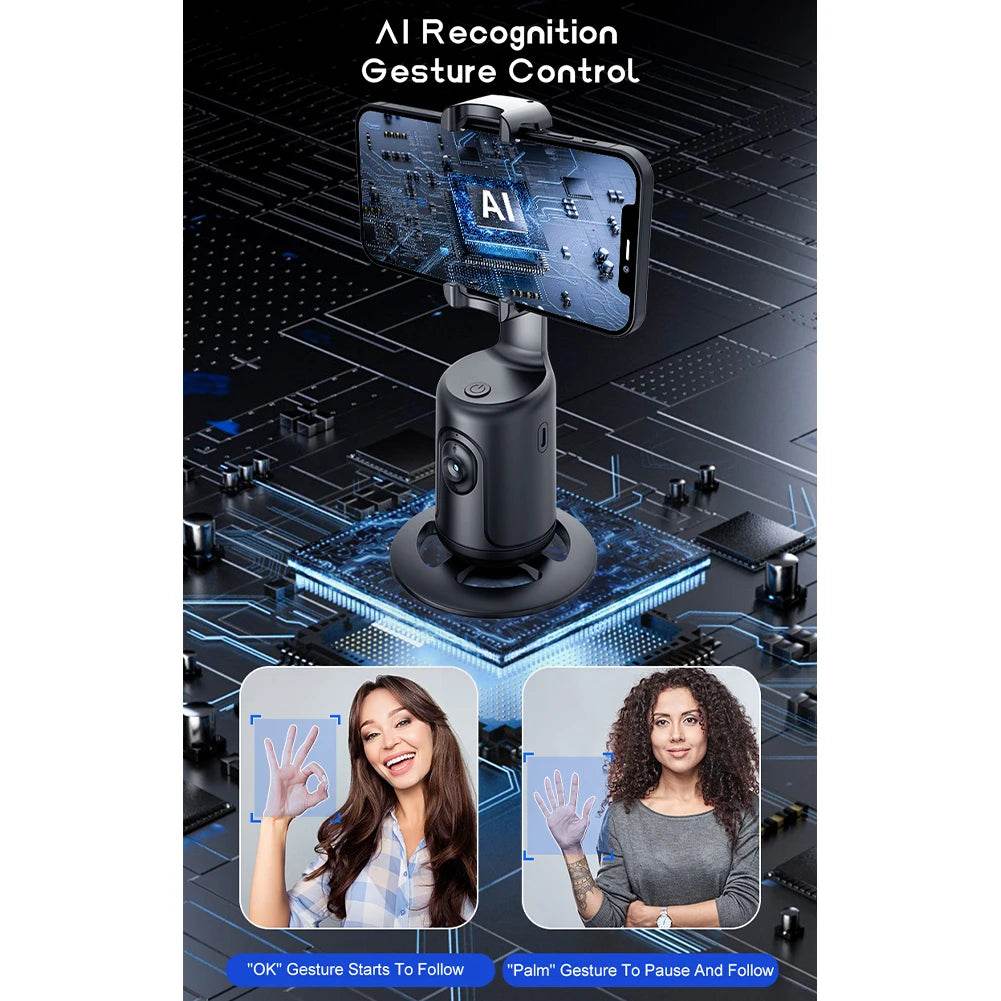 360-Degree Follow-Up Gimbal Stabilizer With Ai Face Tracking