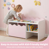 Scalloped Kids Bookshelf and Toy Storage Organizer for Playroom
