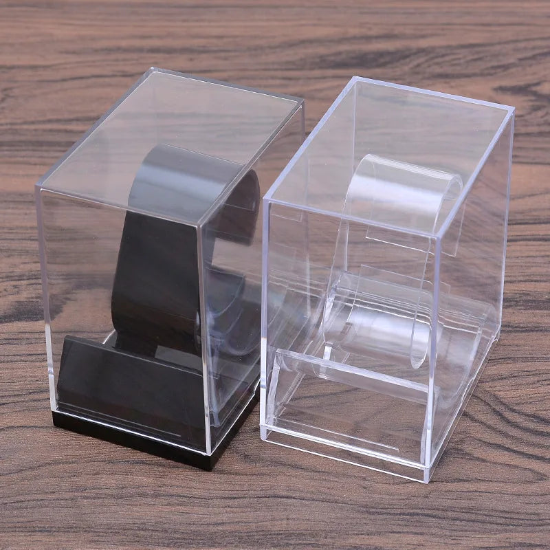 Plastic Transparent Watch Display Storage Stand Holder Counter Smart Watch Protective Showcase Shelf Rack Jewelry Packaging Box