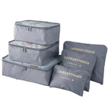 8/7/6 Pieces Set Travel Organizer Storage Bags Suitcase Packing Cubes Set Cases Portable Folding Luggage Clothes Shoe Tidy Pouch