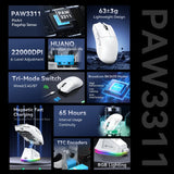 Attack Shark X11 White  Bluetooth Wireless Mouse Three Mode