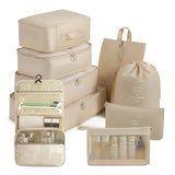 8/9/10/11 Pcs Set Travel Organizer Storage Bags Suitcase Packing Cubes Set Cases Portable Luggage Clothe Shoe Tidy Pouch Folding
