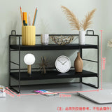 Adjustable Cosmetic Storage Shelf Desktop Organizer Kitchen Storage Rack Office Multi-Layer Dormitory Table Shelf Small Bookshel