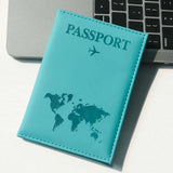 Passport Holder Map PU Passport Cover Travel Essential Cruise Must Have Passport Holders Slim and Portable for Travel