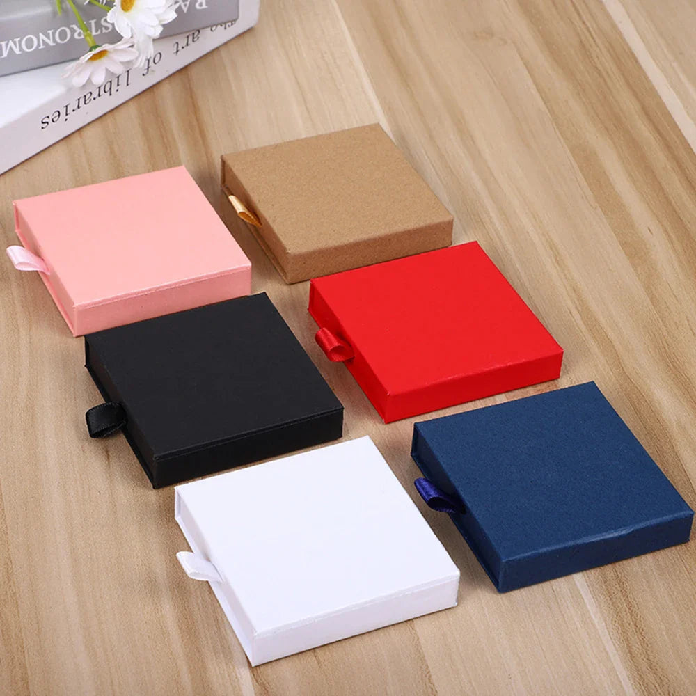 New Drawer Jewelry Box for Necklace Bracelet Earrings Ring Brooches Gift Organizer ExquisiteThicken Paper Storage Box Jeweler