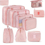 8/9/10/11 Pcs Set Travel Organizer Storage Bags Suitcase Packing Cubes Set Cases Portable Luggage Clothe Shoe Tidy Pouch Folding