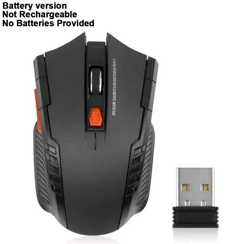 2.4G 6 Buttons Wireless Mouse 1600DPI Optical Mouse Gamer for Computer Wireless Mice with USB Receiver for PC Laptop Accessories