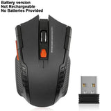 2.4G 6 Buttons Wireless Mouse 1600DPI Optical Mouse Gamer for Computer Wireless Mice with USB Receiver for PC Laptop Accessories