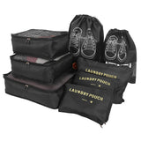 8/7/6 Pieces Set Travel Organizer Storage Bags Suitcase Packing Cubes Set Cases Portable Folding Luggage Clothes Shoe Tidy Pouch