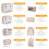 8/7/6 Pieces Set Travel Organizer Storage Bags Suitcase Packing Cubes Set Cases Portable Folding Luggage Clothes Shoe Tidy Pouch