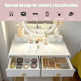 Set 3 Makeup Vanity Table Color Lighting Jewelry Divider Dressing Table
