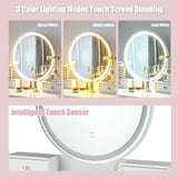 Set 3 Makeup Vanity Table Color Lighting Jewelry Divider Dressing Table