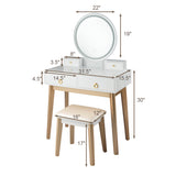 Set 3 Makeup Vanity Table Color Lighting Jewelry Divider Dressing Table