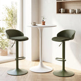 Set of 2 Adjustable Swivel Bar Stools w/ Back & Footrest 330 LBS for Dining