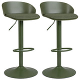 Set of 2 Adjustable Swivel Bar Stools w/ Back & Footrest 330 LBS for Dining