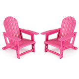 Set of 2 All-Weather Outdoor Kids Patio Seating with Ergonomic Design
