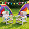 Set of 2 All-Weather Outdoor Kids Patio Seating with Ergonomic Design