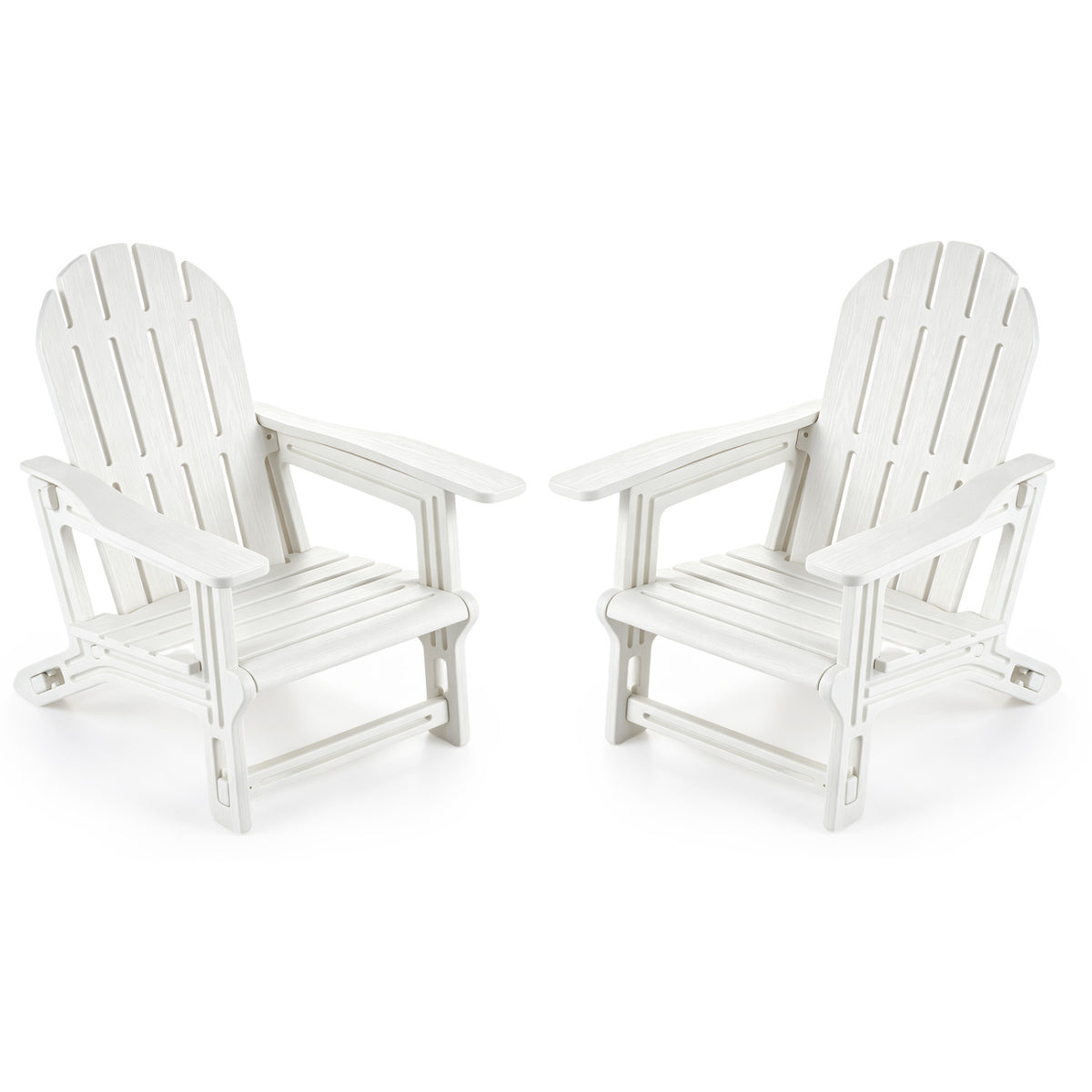Set of 2 All-Weather Outdoor Kids Patio Seating with Ergonomic Design