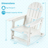 Set of 2 All-Weather Outdoor Kids Patio Seating with Ergonomic Design