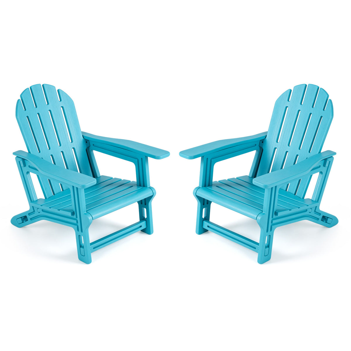 Set of 2 All-Weather Outdoor Kids Patio Seating with Ergonomic Design