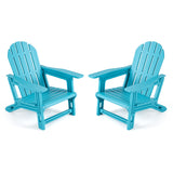 Set of 2 All-Weather Outdoor Kids Patio Seating with Ergonomic Design