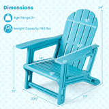 Set of 2 All-Weather Outdoor Kids Patio Seating with Ergonomic Design
