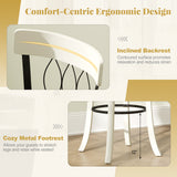 Set of 2 Bar Stools Swivel Bar Chairs with Footrest Rubber Wood Frame and Tufted Rivets