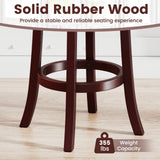 Set of 2 Counter Height Swivel Barstools with High Backs and Footrests