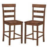 Set of 2/4 Counter Height Bar Stools with Rubber Wood Frame for Home Dining Room