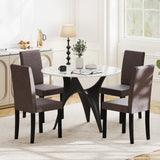 Set of 2 Dining Chair Mid-Century Modern Fabric Upholstered Parson Chairs
