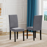 Set of 2 Dining Chair Mid-Century Modern Fabric Upholstered Parson Chairs