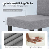 Set of 2 Dining Chair Mid-Century Modern Fabric Upholstered Parson Chairs