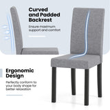 Set of 2 Dining Chair Mid-Century Modern Fabric Upholstered Parson Chairs
