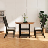 Set of 2 Dining Chairs Kitchen Side Chair with Solid Wood Legs