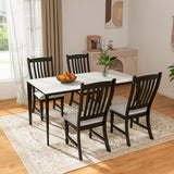 Set of 2 Dining Chairs Kitchen Side Chair with Solid Wood Legs