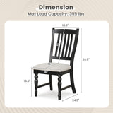 Set of 2 Dining Chairs Kitchen Side Chair with Solid Wood Legs