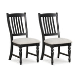 Set of 2 Dining Chairs Kitchen Side Chair with Solid Wood Legs
