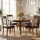 Set of 2 Dining Chair Fabric/Faux Leather Upholstered with Padded Seat