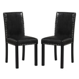 Set of 2/4 Dining Chairs with Solid Rubber and Wood Legs