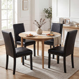 Set of 2/4 Dining Chairs with Solid Rubber and Wood Legs