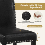 Set of 2/4 Dining Chairs with Solid Rubber and Wood Legs